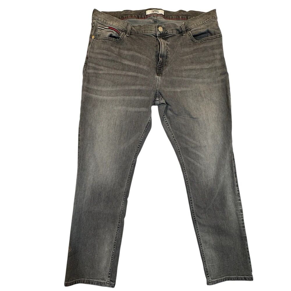 Tommy Jeans Scanton Slim Men’s 42x31 Gray Wash Denim Stretch Jeans Workwear